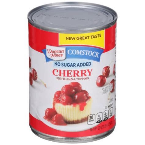 Duncan Hines Comstock No Sugar Added Cherry Pie Filling And Topping 20