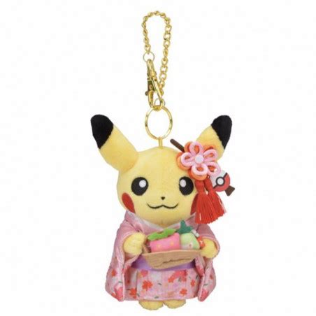 Plush Keychain Pikachu Hannari Tea Party Ver Pok Mon Center Kyoto