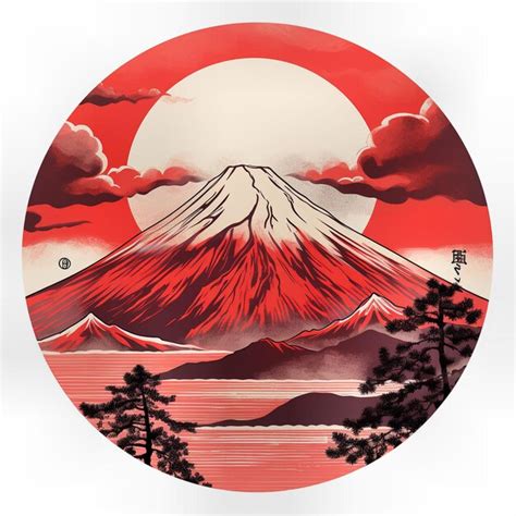 Premium AI Image | sunrise over mt fuji