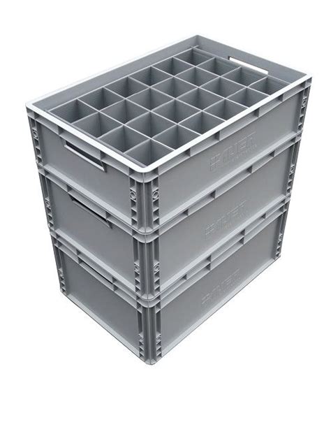 Glassjacks Eurocrate Range Durable Plastic Boxes For Storing Glassware Available On Our