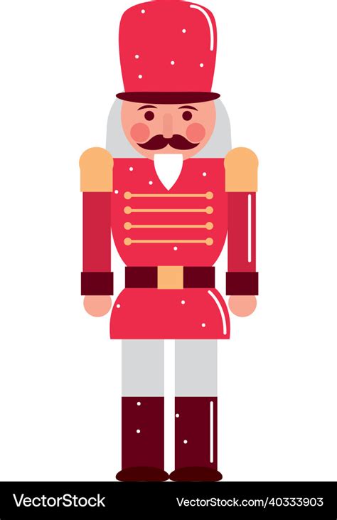 Christmas nutcracker character Royalty Free Vector Image