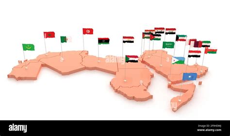 Arab World Flag Map