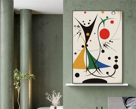 Miro Poster Joan Miro Art Print Miro Inspired Printable Wall Art