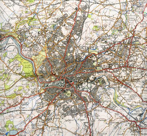 A 1946 map of Bristol in England image - Free stock photo - Public ...