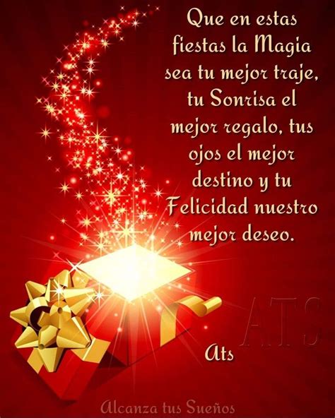 Felicitación Navidad alcanza tus sueños Frases navideñas para amigos