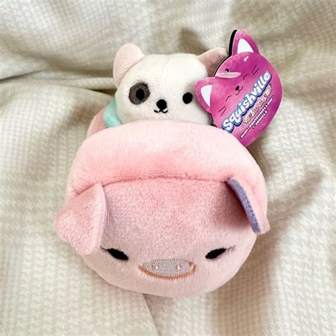 Squishmallows Toys Bnwt Squishville Pig Vehicle With Charlie The