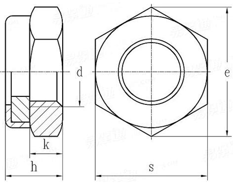 Iso Prevailing Torque Type Hexagon Thin Nuts With Non