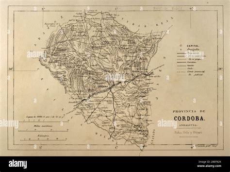 Map Of The Cordoba Province Stock Photo Alamy