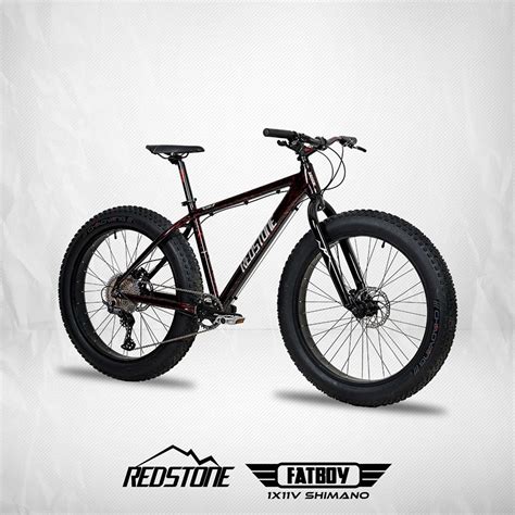 Bicicleta Fat Bike Aro 26 Pneus 4 0 11v Deore Vermelha Preta Redstone