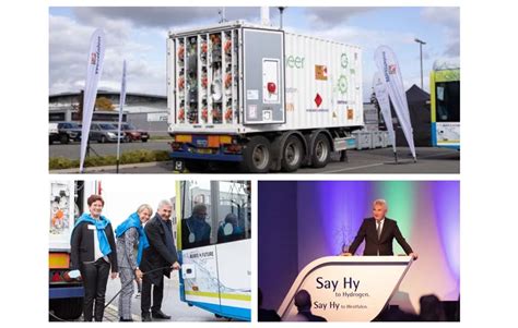 Westfalen Presents Mobile Hydrogen Filling Station NRW Minister Of