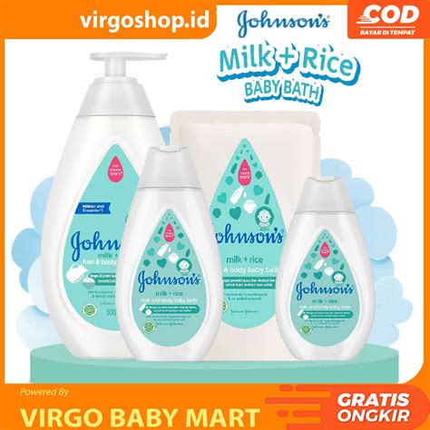 Jual Johnson S Baby Bath Hair Body Milk Rice Sabun Mandi Dan Sampo