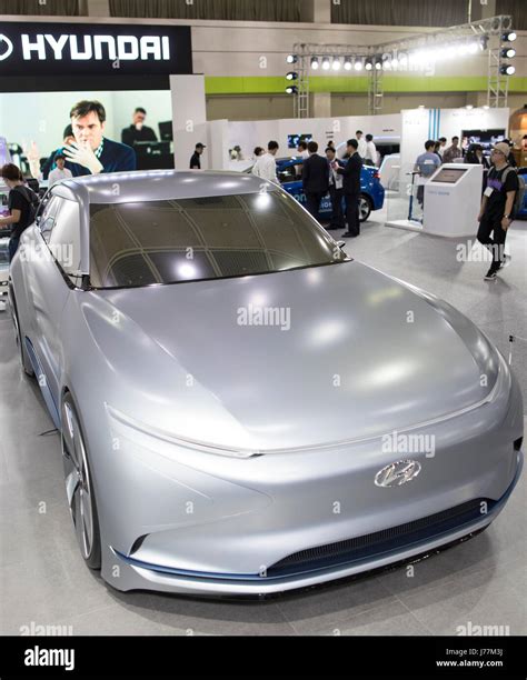 Hyundai Exhibits Next Generation Fuel Cell Concept This Photo Taken On