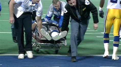 Nov. 17, 1991 footage: Detroit Lions lineman Mike Utley is paralyzed in ...