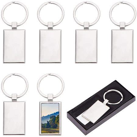 Pandahall Elite Pcs Sublimation Blanks Keychains Rectangle