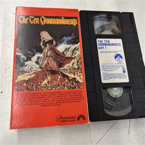 The Ten Commandments Part And Vhs Picclick Uk