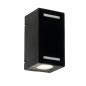 Aplique San Justo Bidireccional Rectangular Para Luces Gu Negro