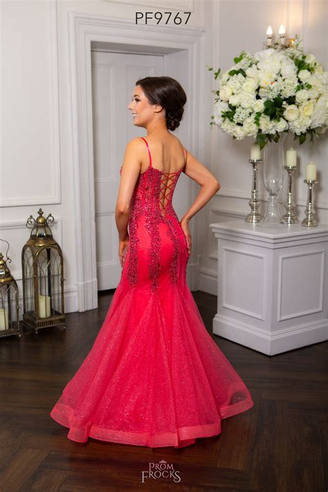 PF9767 Coral Prom/Evening Dress - Dot's Frocks