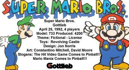 Gottlieb Nintendo Super Mario Brothers Pinball At Pinballrebel