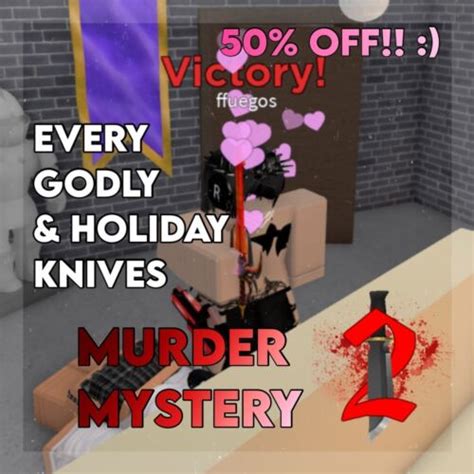 Roblox Murder Mystery 2 Mm2 Super Rare Godly Knives And Guns 50 Off