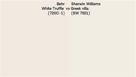 Behr White Truffle C Vs Sherwin Williams Greek Villa Sw