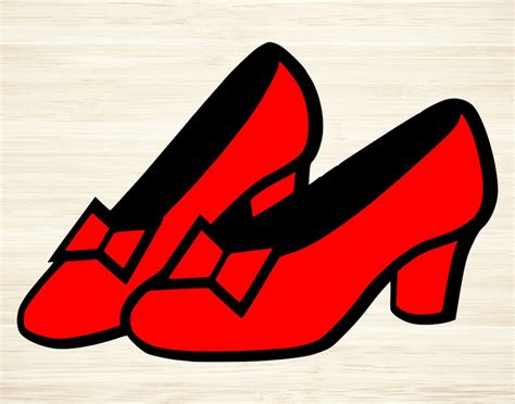 Ruby Slippers Cut File Svg Dxf Png Eps Pdf Clipart Vector Etsy