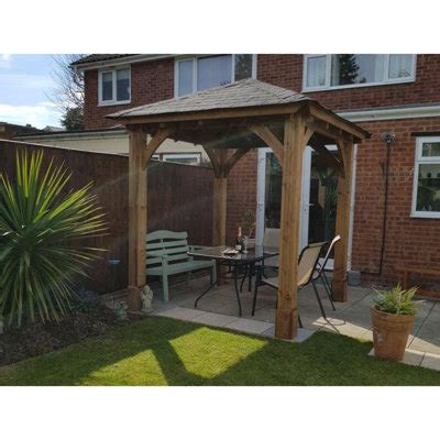 Dunster House 0.9m x 2.3m Solid Wood Patio Gazebo | Wayfair.co.uk