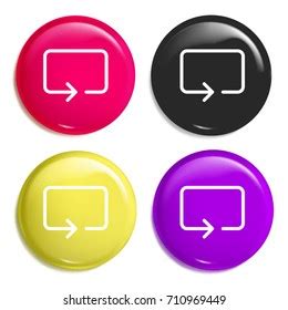 Repeat Multi Color Glossy Badge Icon Stock Vector Royalty Free