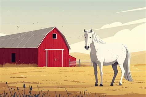 Illustration de dessin animé de chevaux Photo Gratuite