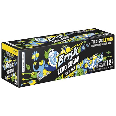 Amazon Brisk Zero Sugar Iced Tea Lemon Oz Cans Pack Of