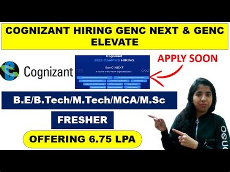 Cognizant GenCnext Genc Elevate Hiring 2022 Batch Cognizant 2022