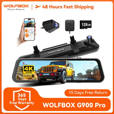 Wolfbox G Pro Dash Cam K K Car Dvr Voice Control Ghz Wi Fi And