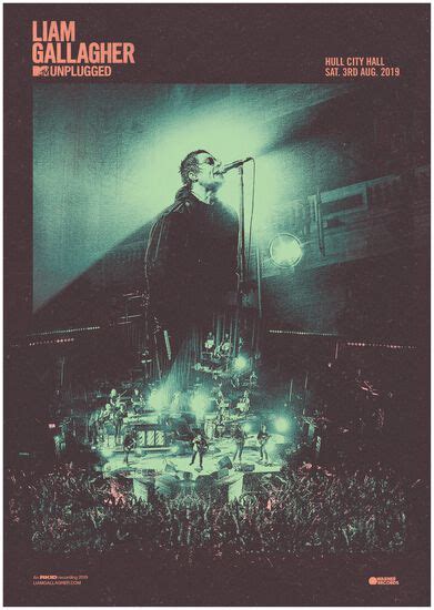 Liam Gallagher Mtv Unplugged Poster Liam Gallagher Official Store