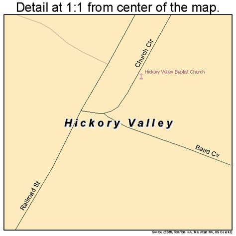 Hickory Valley Tennessee Street Map 4733920