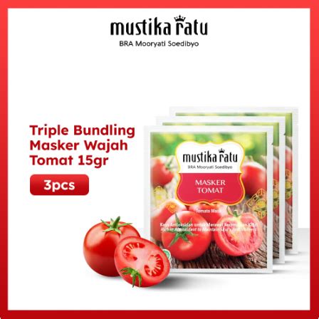 Triple Pack Mustika Ratu Masker Tomat Untuk Kulit Cerah Berseri G X