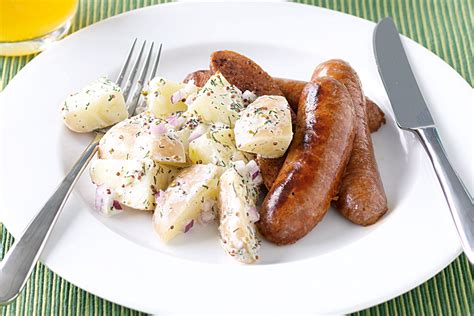 Spicy Sausages With Warm Potato Salad