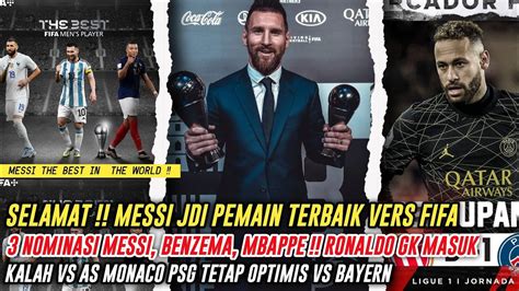 SELAMAT MESSI99 Messi Menangkan Penghargaan Pemain FIFA Terbaik