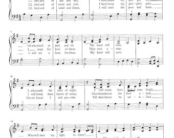 Here I Am Lord Digital Hymn Sheet Music Key Of G Intermediate Piano