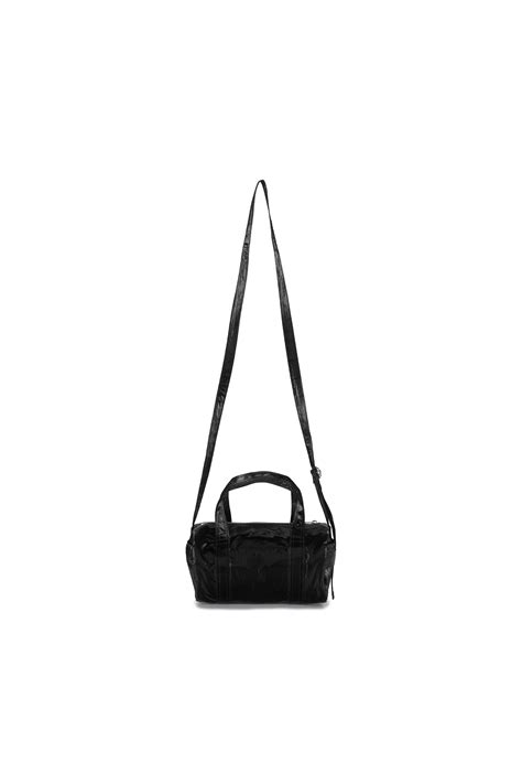 GLOSSY LOGO SPORTY MINI DUFFEL BAG IN BLACK MATINKIM