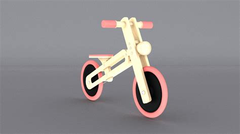 Wooden balance bike Classic | CGTrader