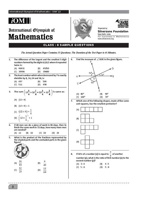 Silverzone Iom Sample Paper Class