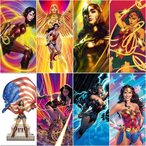 Jim Lee Frank Cho Artgerm Wonder Woman 84 Variant Covers From DC