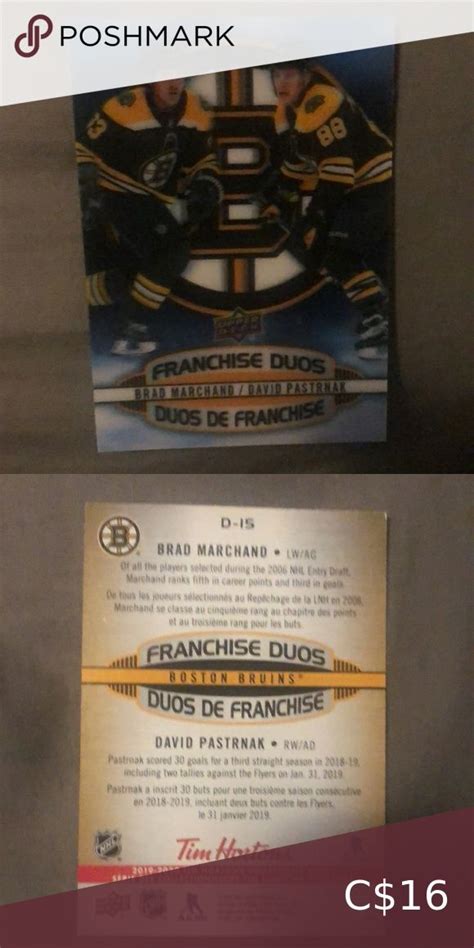 2019 20 Tim Hortons Brad Marchand David Pastrnak Franchise Duos D 15