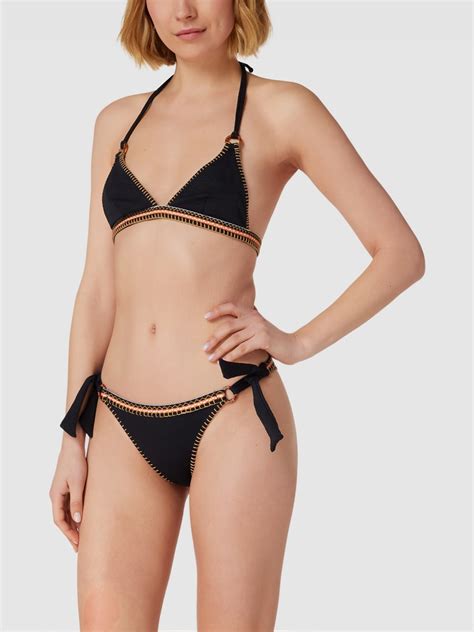 Banana Moon Bikini Oberteil Mit Schleifen Detail Modell Wako Black