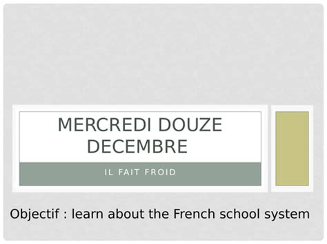 French school System | Teaching Resources