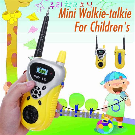 Handheld Walkie-talkie For kids 2 Pack Wireless Interphone Two Way Radio Yellow,Kids Christmas ...