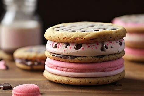 Premium Photo Satisfying Neapolitan Ice Cream Cookie Sandwiches For