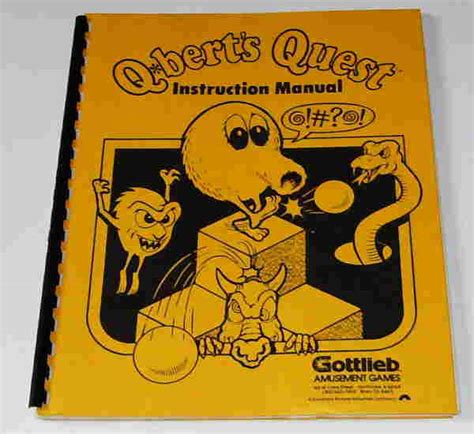 Gottlieb Q Bert S Quest Instruction Manual Jt Amusements