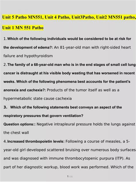 MN551 MN551 Unit 5 Patho MN551 Unit 4 Patho Unit3Patho Unit2 MN551