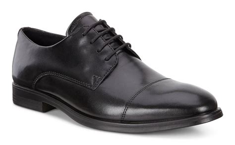 Ecco Men's Melbourne Cap Toe Lace Dress Shoe Black