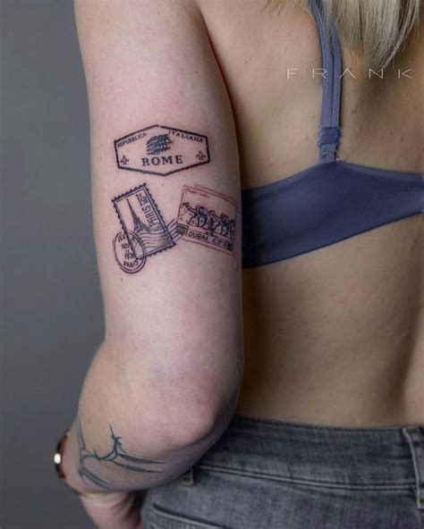 Travel Stamps Tattoos Simplistic Tattoos Inspirational Tattoos